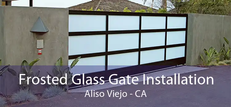 Frosted Glass Gate Installation Aliso Viejo - CA