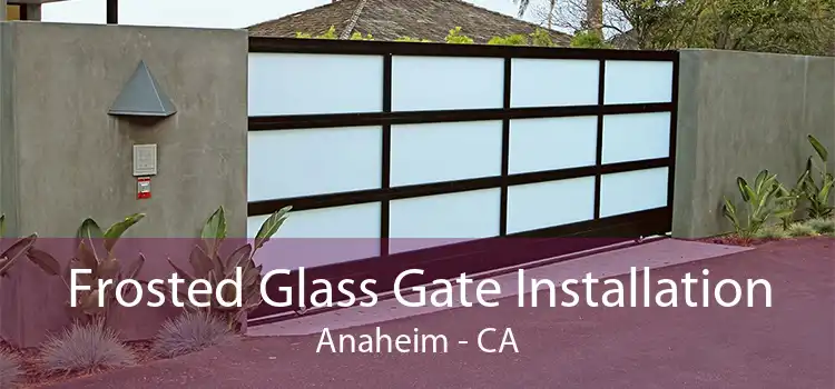 Frosted Glass Gate Installation Anaheim - CA