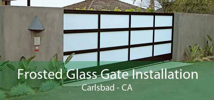 Frosted Glass Gate Installation Carlsbad - CA