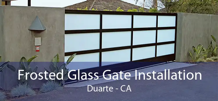 Frosted Glass Gate Installation Duarte - CA